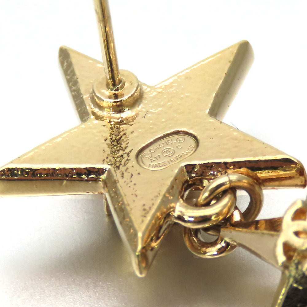 CHANEL Pierce metal gold COCO Mark Triple star
