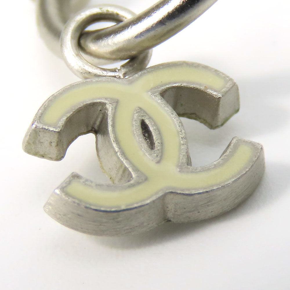 CHANEL Pierce metal white COCO Mark