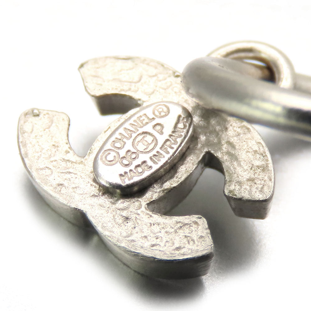 CHANEL Pierce metal white COCO Mark
