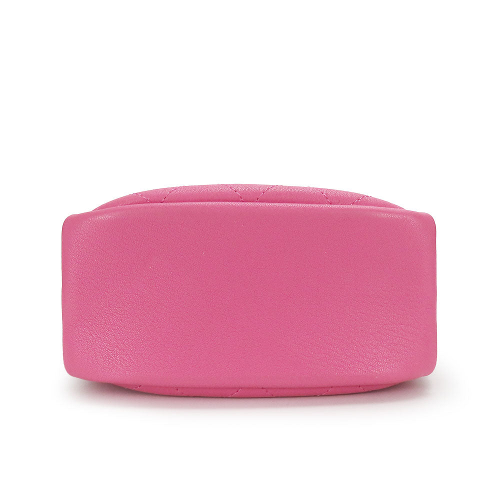 CHANEL Shoulder Bag leather pink Matrasse