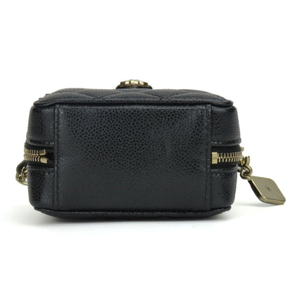 CHANEL Shoulder Bag leather black