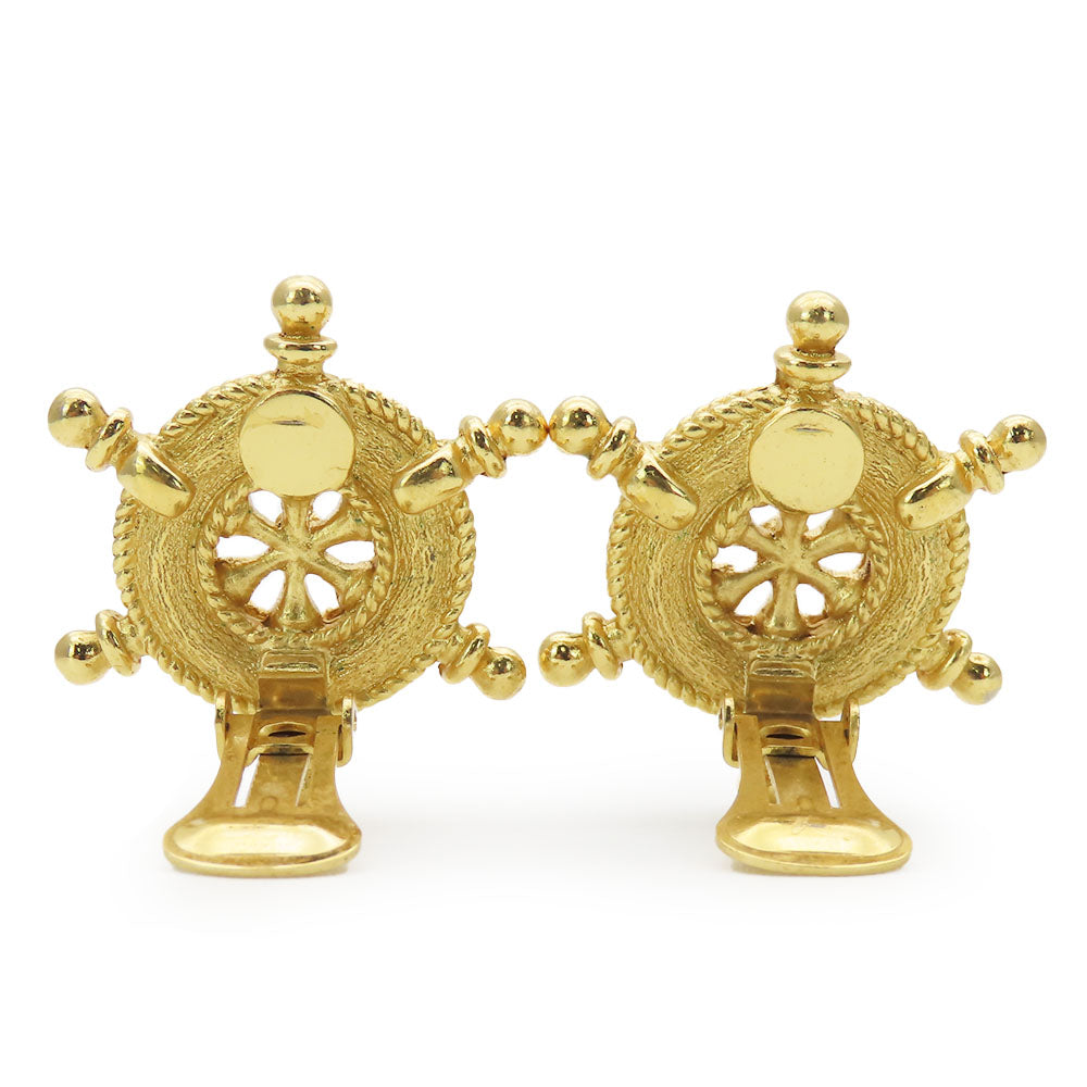 Christian Dior Earring Metal, Rhinestone gold Marin Women