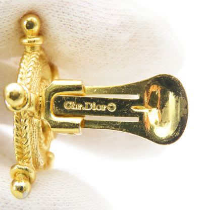 Christian Dior Earring Metal, Rhinestone gold Marin Women