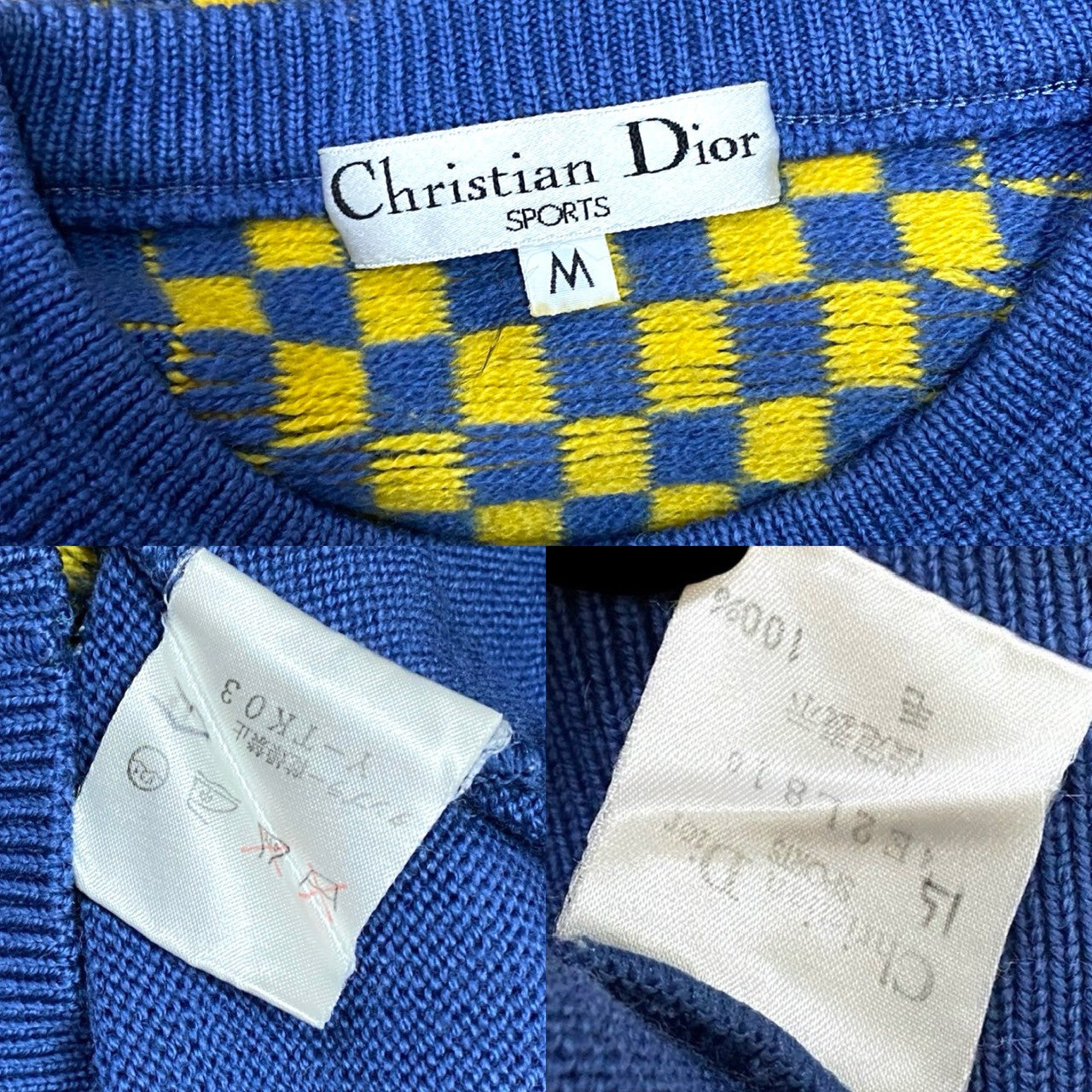 Dior sweater wool blue M