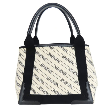 BALENCIAGA Handbag 339933 canvas off white Navy kabas