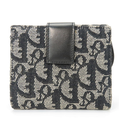 Christian Dior Bifold Wallet canvas black Women