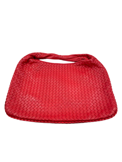 Bottega Veneta Intrecciato Hobo Bag in Red leather Large