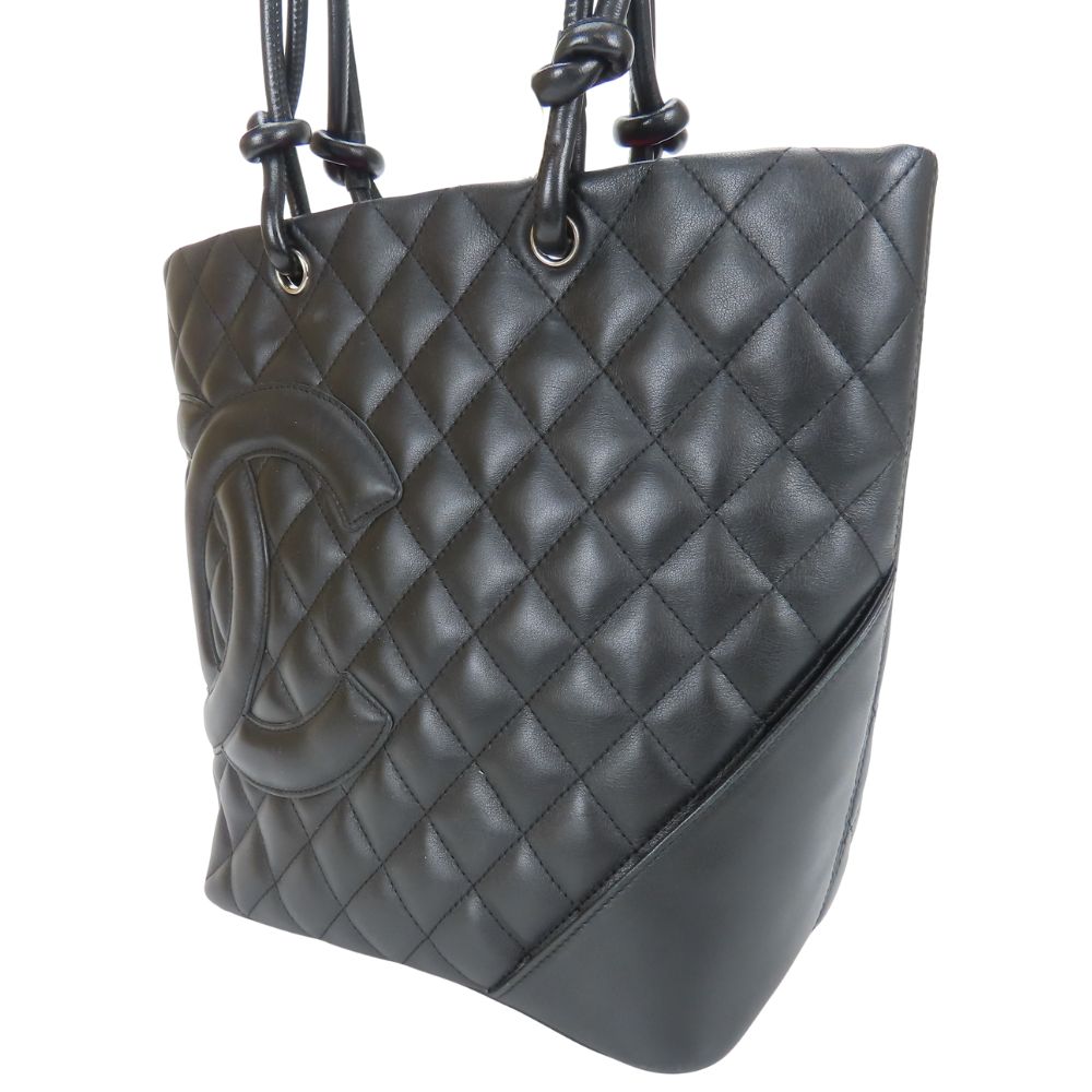 CHANEL Tote Bag A25167 leather black Cambon line Women