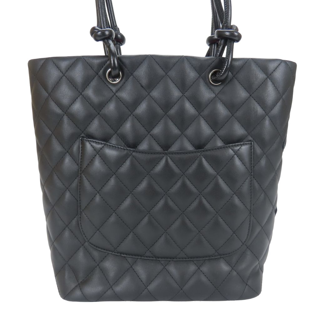 CHANEL Tote Bag A25167 leather black Cambon line Women