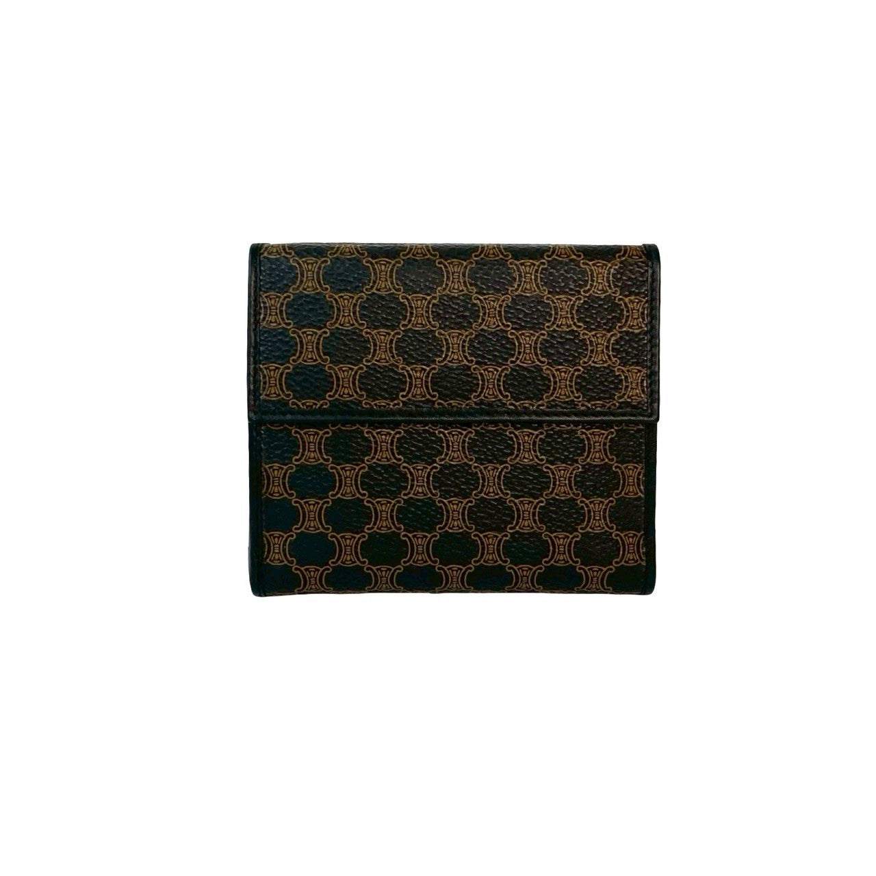 CELINE Tri-fold wallet leather black