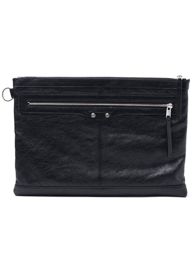 Luxury Balenciaga Trending 2025 Clip Large Clutch Bag Black