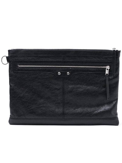 Luxury Balenciaga Trending 2025 Clip Large Clutch Bag Black