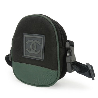 CHANEL Shoulder Bag canvas black Women