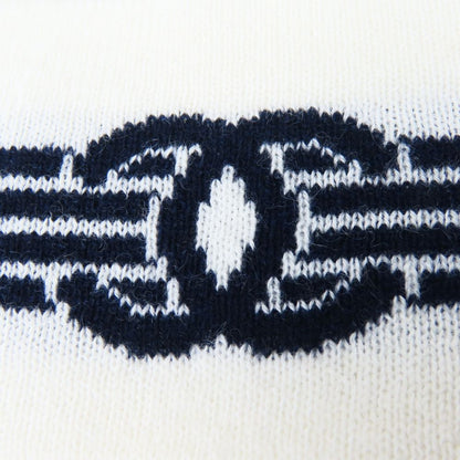 CHANEL Knit cap cashmere white