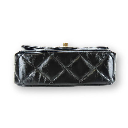 CHANEL Shoulder Bag lambskin black Matrasse
