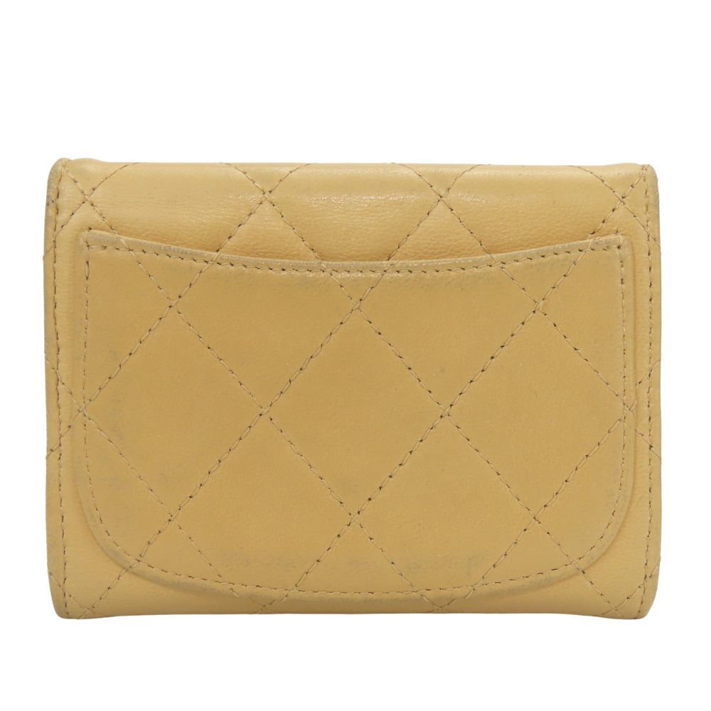 CHANEL Coin case lambskin beige Timeless classic Women