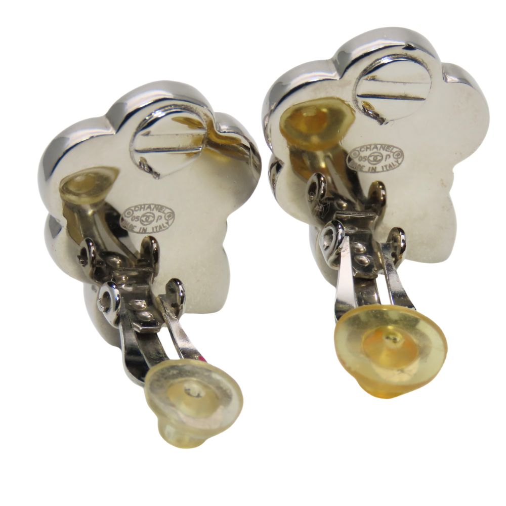 CHANEL Earring metal Silver COCO Mark Women