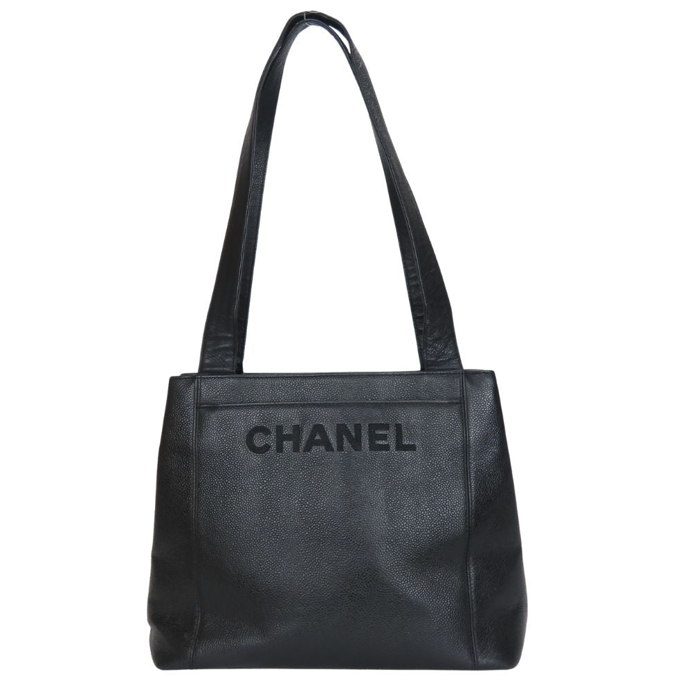 CHANEL Tote Bag Caviar skin black