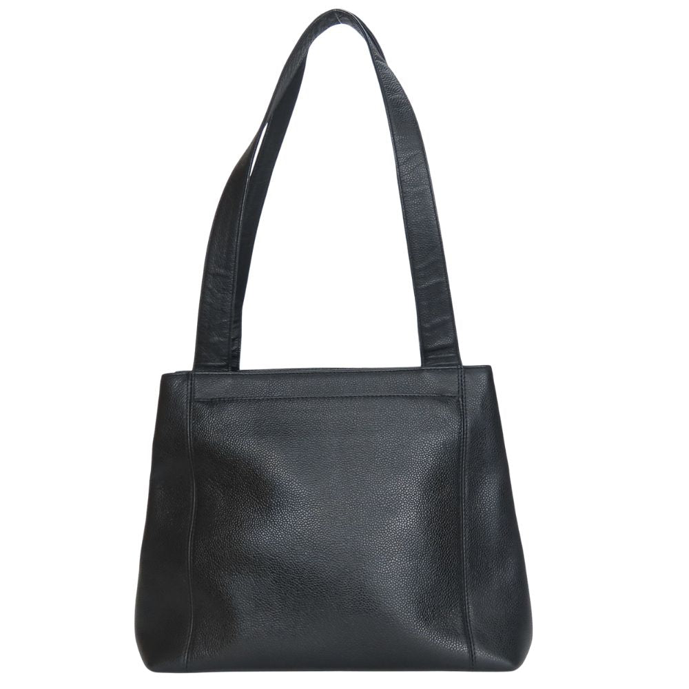 CHANEL Tote Bag Caviar skin black
