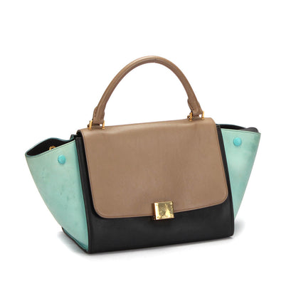 Luxury CELINE Tri-Color Leather Trapeze