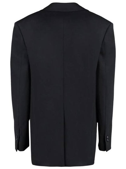 Luxury Bottega Veneta Grain De Poudre Blazer Jacket Black