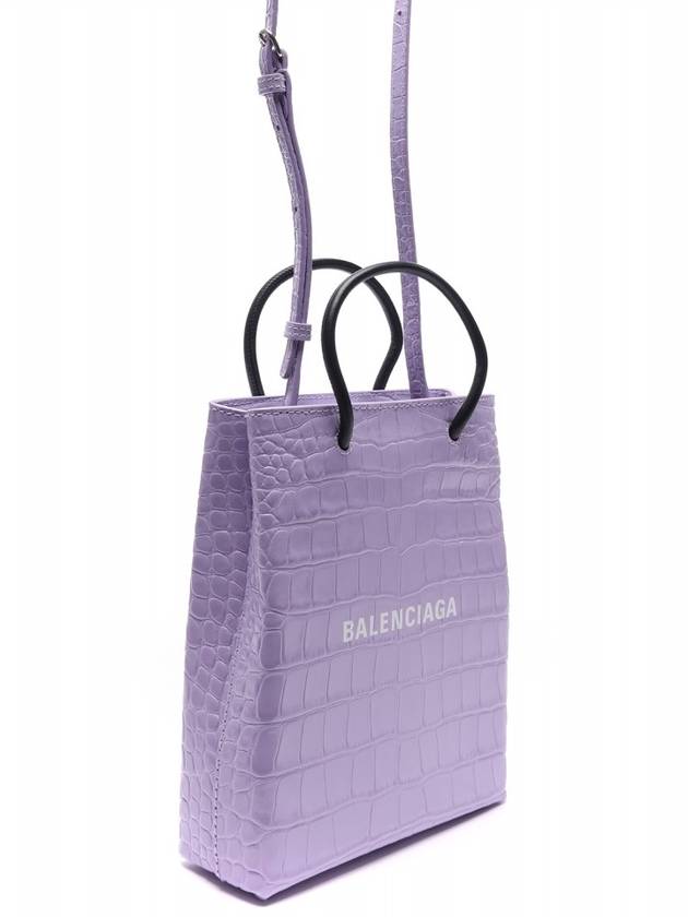 Luxury Balenciaga Trending 2025 WoMen's Crocodile Print Shopping Tote Bag Purple