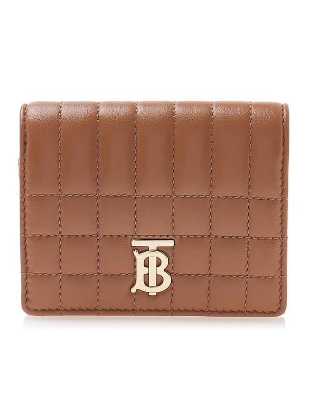 Luxury Burberry Quilted Leather Small Lola Half Wallet Brown
