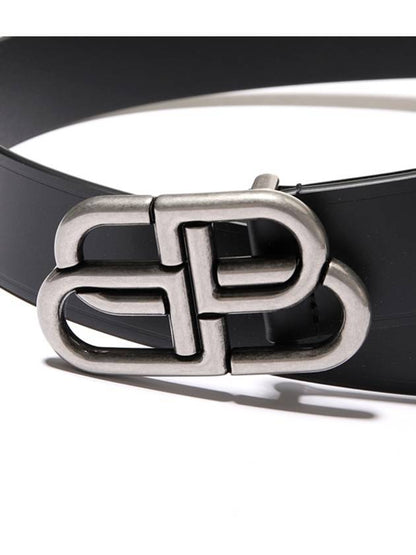 Luxury Balenciaga Trending 2025 Men's BB Buckle Large Belt Black