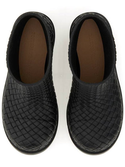 Luxury Bottega Veneta Fireman Rubber Rain Boots Black