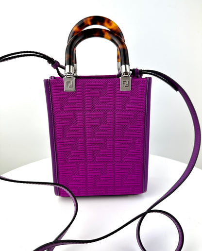 Fendi Mini Mesh Sunshine Shopper tote