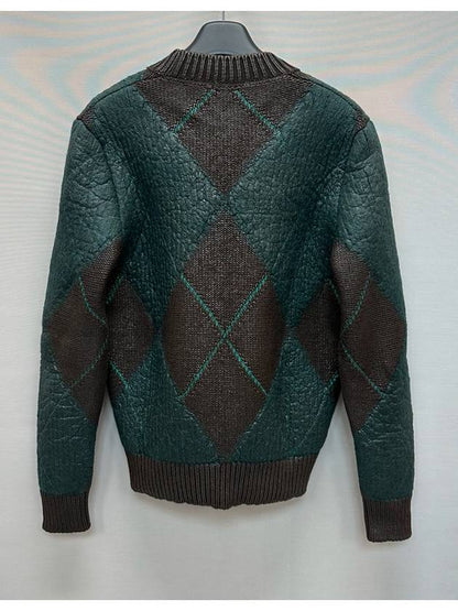 Luxury Bottega Veneta argyle v neck sweater