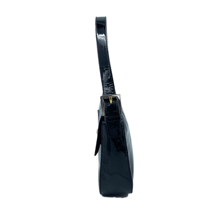 Fendi Baguette Black Patent Leather with Gold Hardware