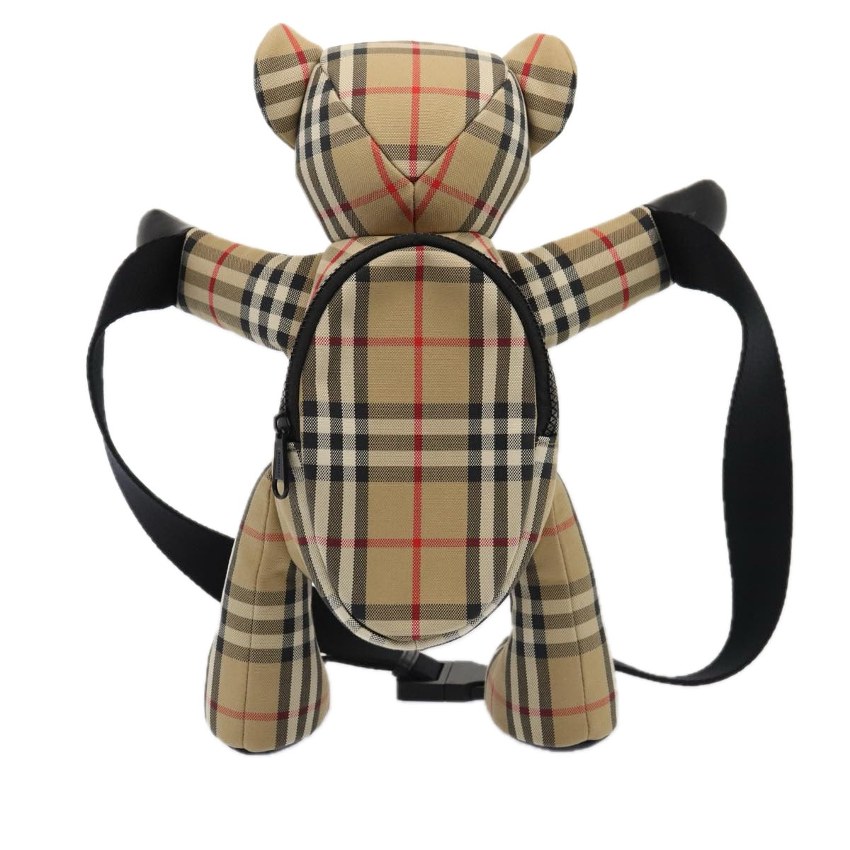 Luxury Burberry Nova Check Shoulder Bag Canvas Beige Auth 86482A