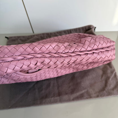 Bottega Veneta Veneta Hobo Small Mauve Pink Intrecciato Leather Bag 40cm