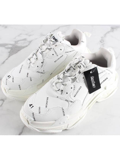 Luxury Balenciaga Trending 2025 My Multi Logo Triple S White 41 Domestic 260