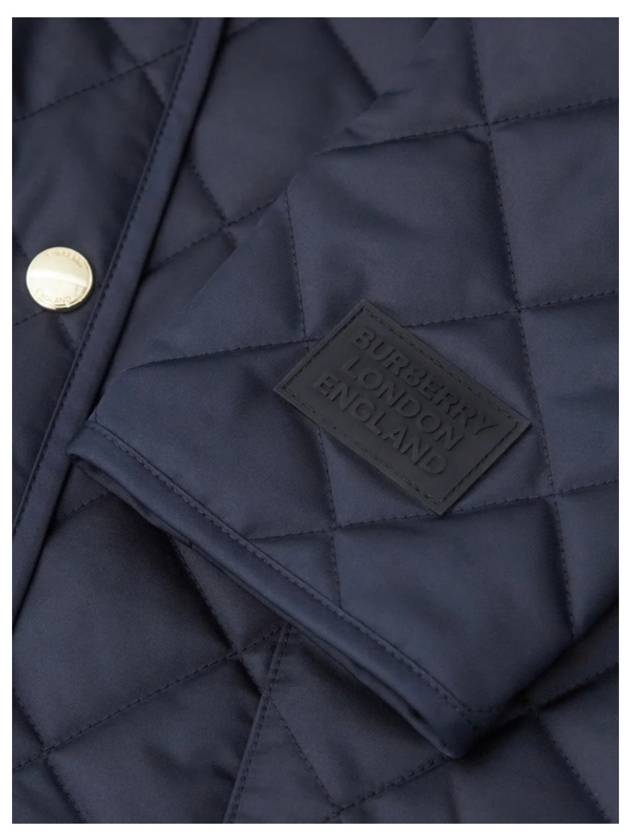 Luxury Burberry Corduroy Diamond Quilted Jacket Blue
