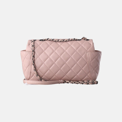 Chanel Classic Flap 2014-2015 Pink Lambskin Leather Medium Shoulder Bag