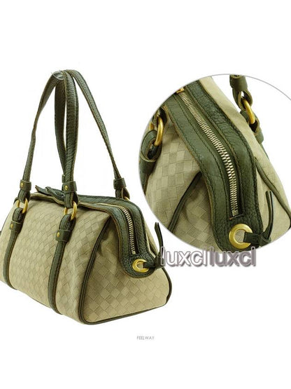 Luxury Bottega Veneta Canvas Vintage Mini Tote Bag
