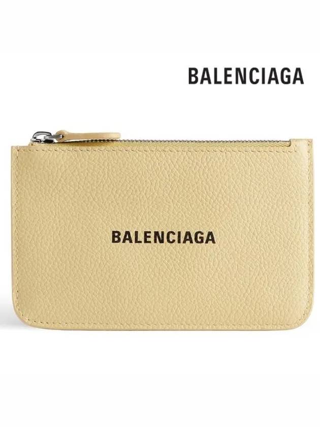 Luxury Balenciaga Trending 2025 Cash Large Long Coin Card Wallet Light Yellow