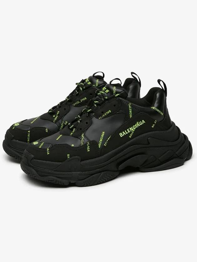 Luxury Balenciaga Trending 2025 All Over Triple S Low Top Sneakers Black