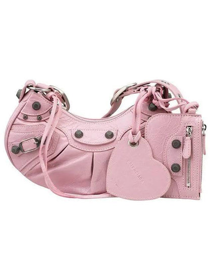 Luxury Balenciaga Trending 2025 Le Cagole XS Lambskin Shoulder Bag Pink