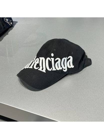 Luxury Balenciaga Trending 2025 diagonal logo ball cap black