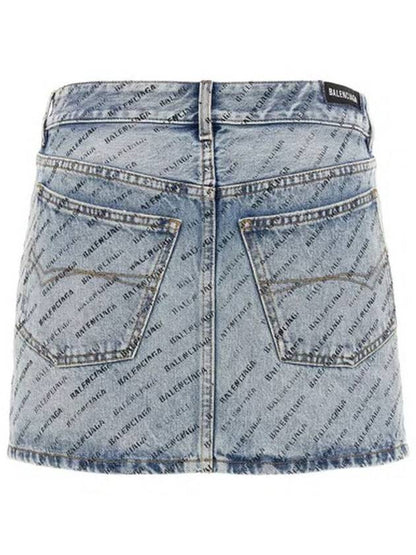 Luxury Balenciaga Trending 2025 short skirt 744972 TQW66 4141 ICED BLUE