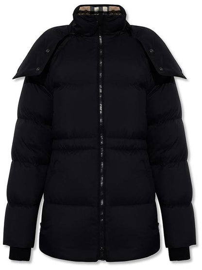 Luxury Burberry Detachable Hooded Nylon Padding Black