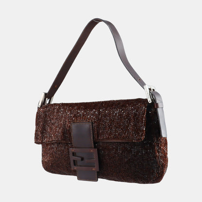 FENDI Baguette chocolate brown beads excellent condition