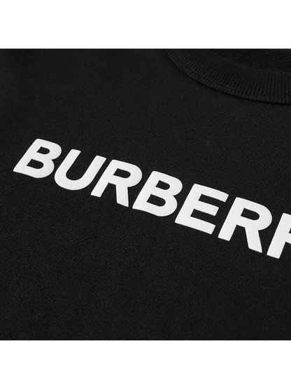 Luxury Burberry Front Logo Print Sweatshirt Black