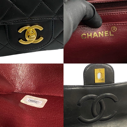 CHANEL Handbag lambskin black Matrasse