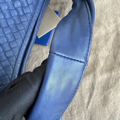 Bottega Veneta Veneta Hobo Large Navy Intrecciato Leather Bag 47cm