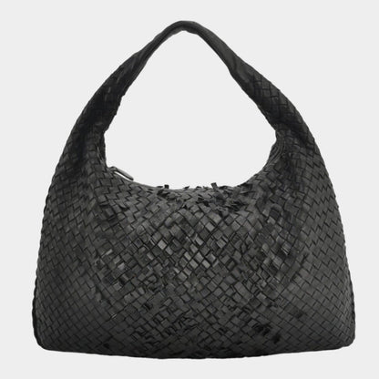 Bottega Veneta Intrecciato Hobo Bag Medium Black Lambskin leather 45cm