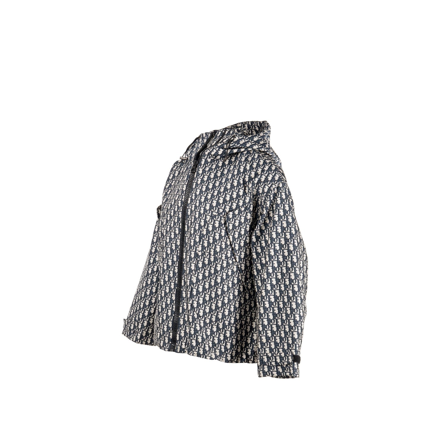 Dior Size Dior Oblique Motif Hooded Jacket Polyester Blue